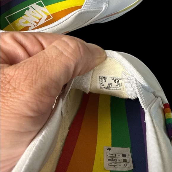 Vans Pride Slip-On Sneakers - Unisex Size 5 Men / 6.5 Women - Picture 5 of 5